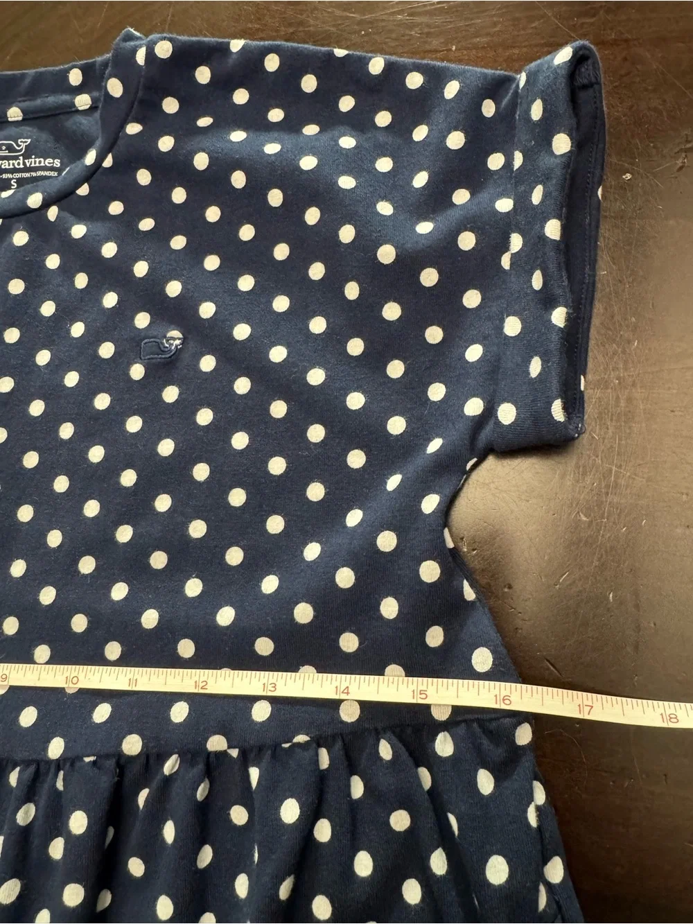 Vineyard Vines Navy and White Polka Dot Tee Dress